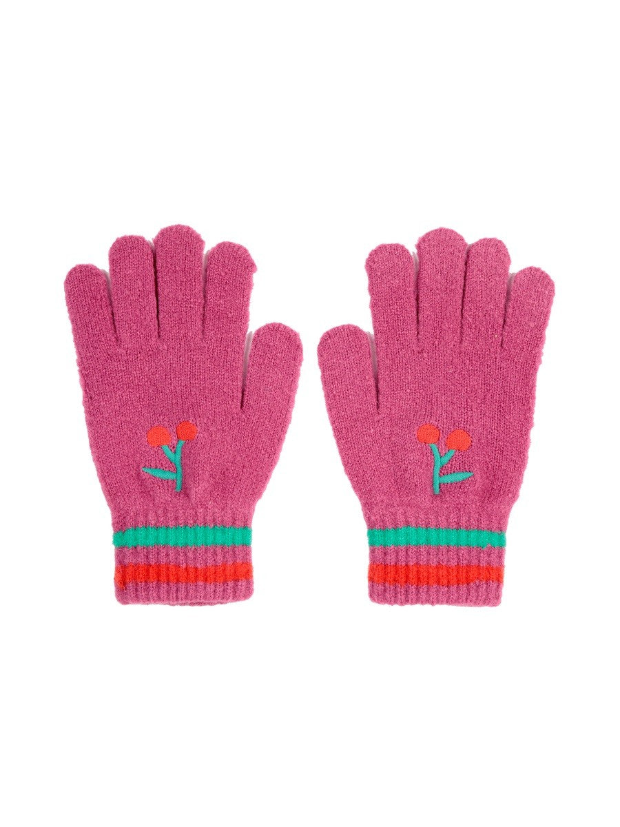 BOBO CHOSES cherry knitted gloves