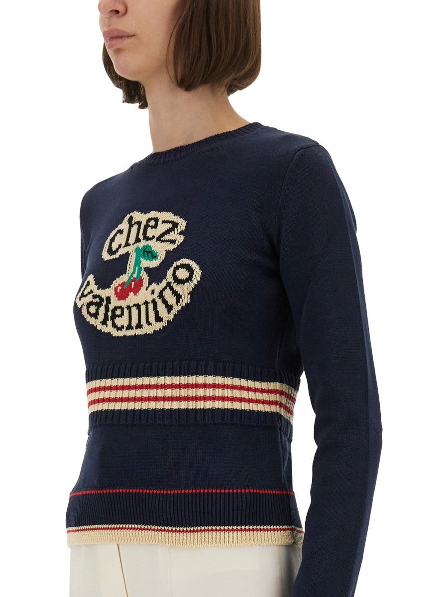 Valentino "CHEZ VALENTINO" COTTON SWEATER