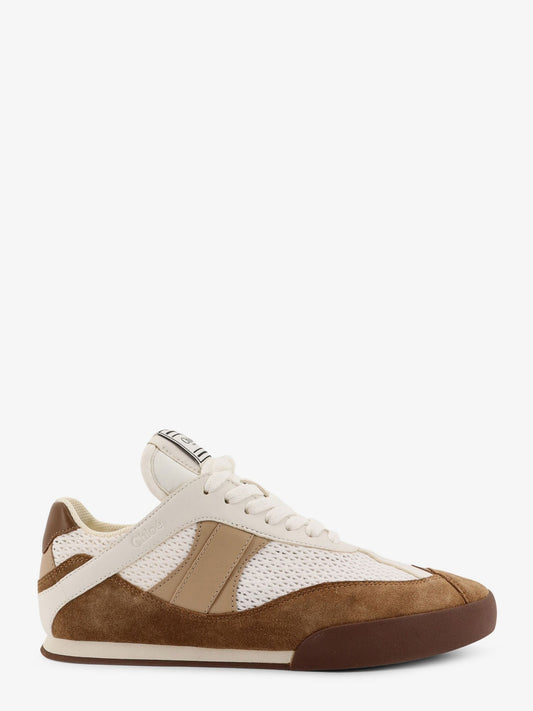 CHLOE' Chloé Kick leather sneakers with mesh inserts