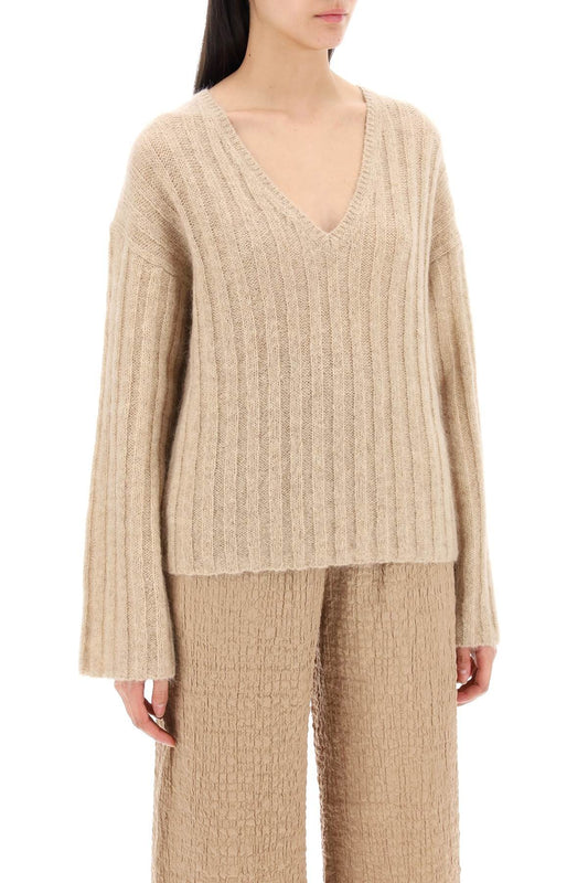 BY MALENE BIRGER cimone sweater in flat-ribbed knit