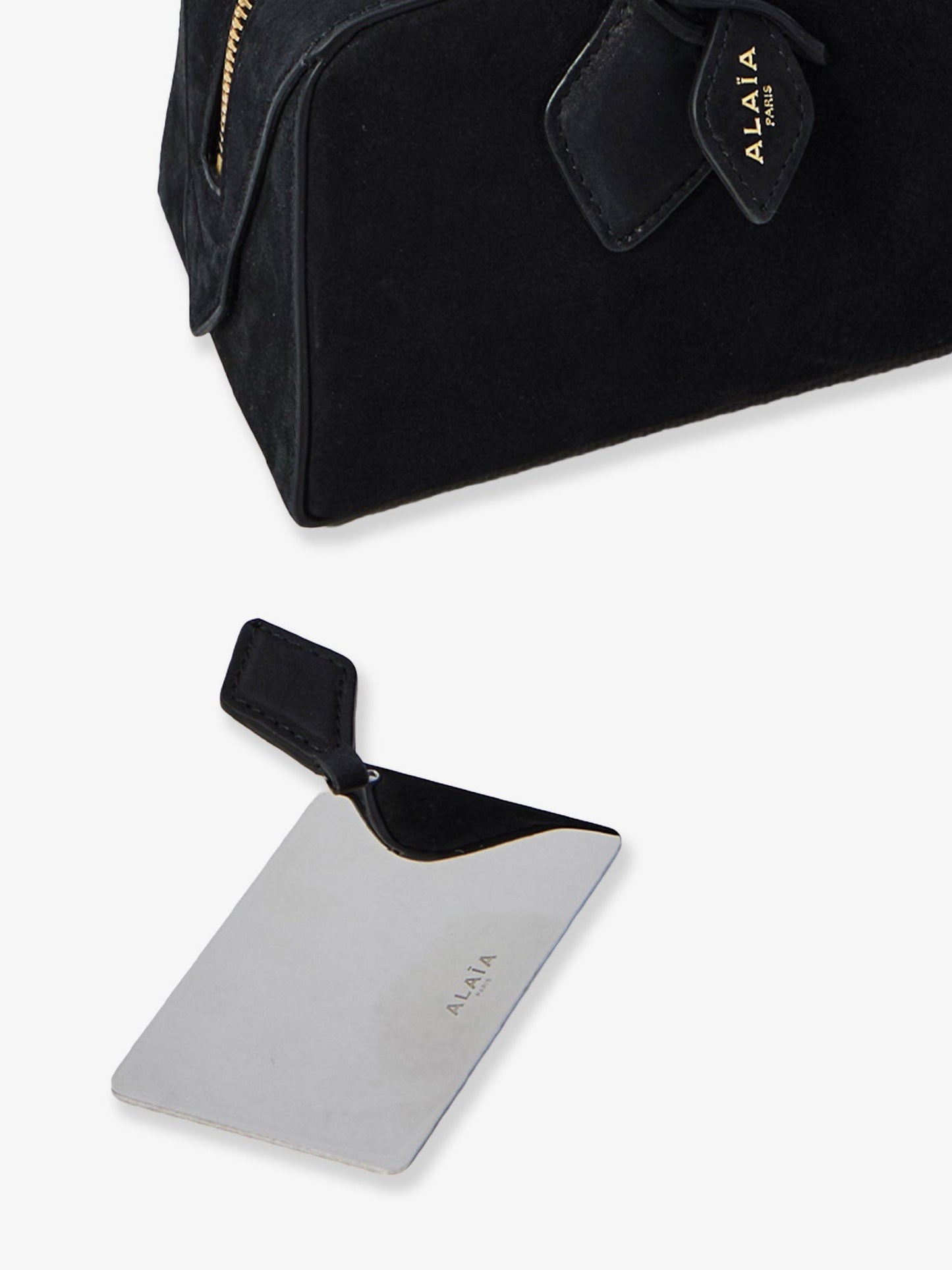 ALAIA Clutch Le Teckel suede handbag