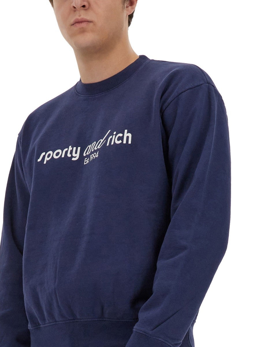 SPORTY&RICH CO LOGO SWEATSHIRT