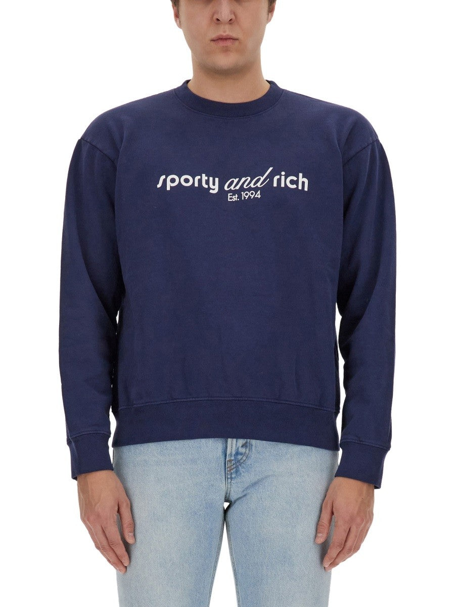 SPORTY&RICH CO LOGO SWEATSHIRT