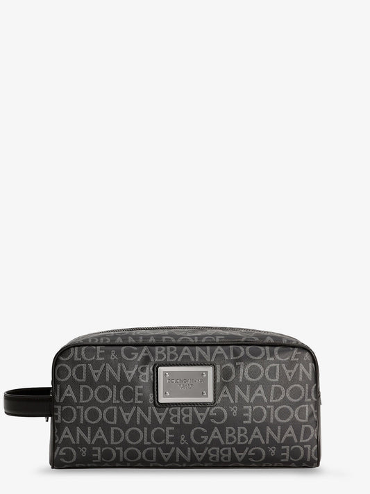Dolce & Gabbana Coated canvas necessaire with all-over logo