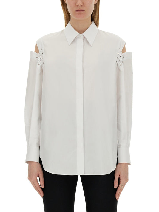 Alexander Mcqueen COCOON SHIRT WITH CUT-OUT DETAILS