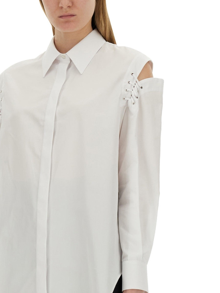 Alexander Mcqueen COCOON SHIRT WITH CUT-OUT DETAILS