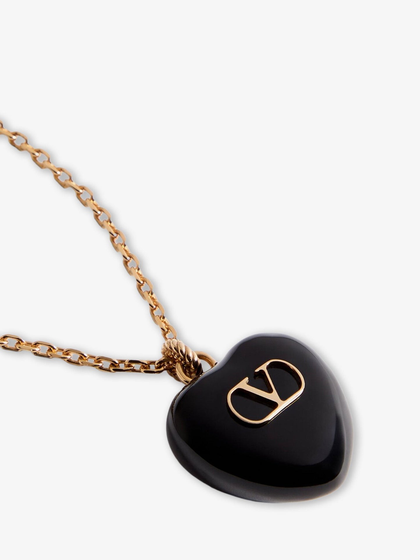 Valentino Garavani Coeur Royal metal and enamel necklace