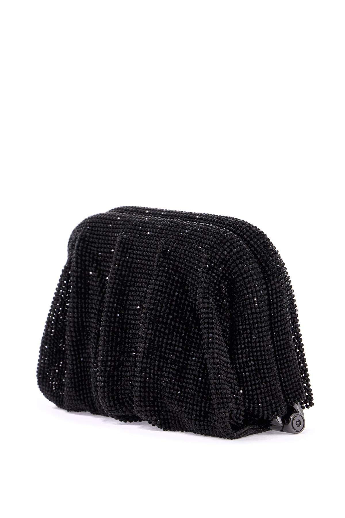 BENEDETTA BRUZZICHES compact bag venus la petite in black rhinestones