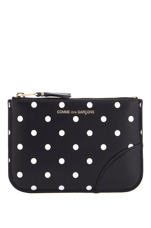 COMME DES GARCONS WALLET compact black polka dot wallet