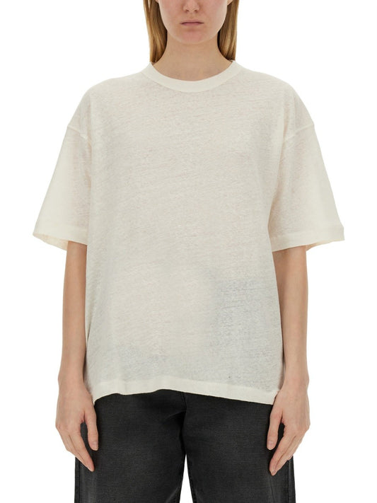 YMC COTTON AND LINEN T-SHIRT