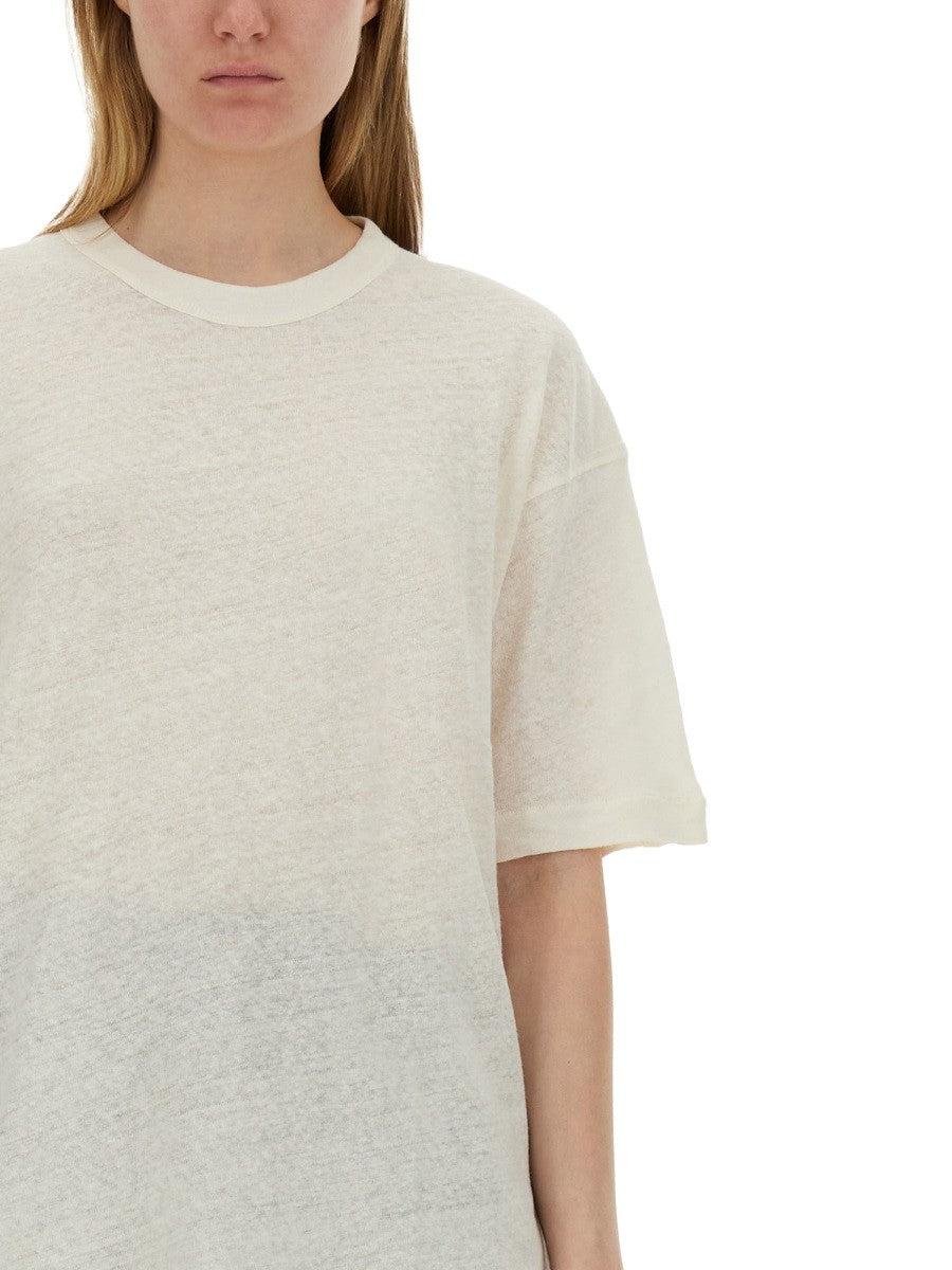 YMC COTTON AND LINEN T-SHIRT