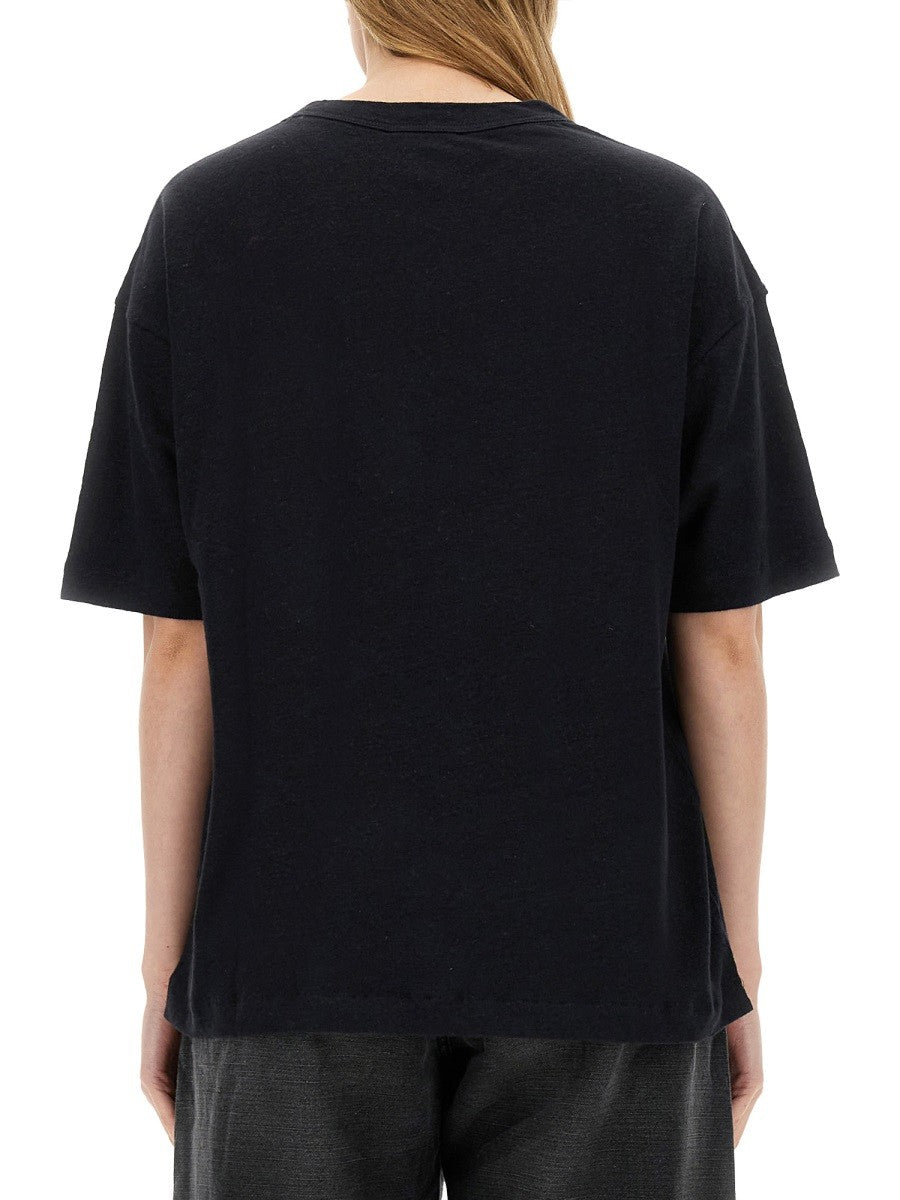 YMC COTTON AND LINEN T-SHIRT