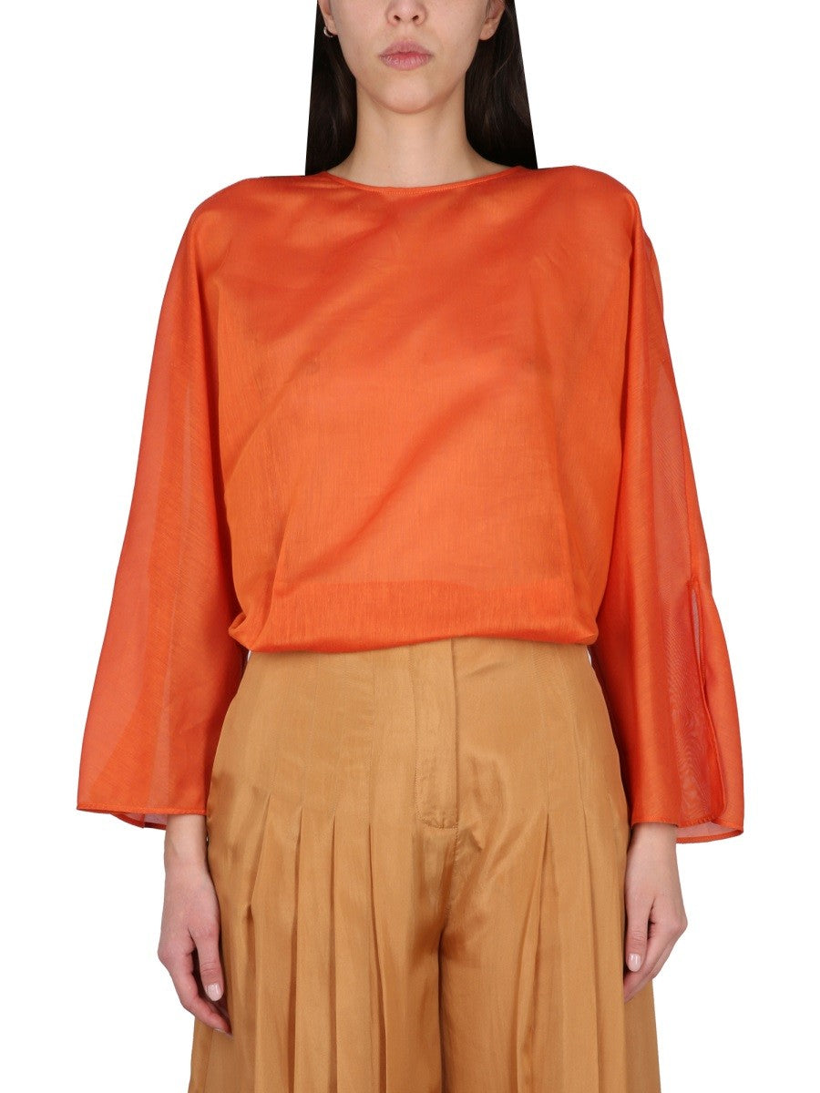 alberta ferretti COTTON AND SILK SHIRT