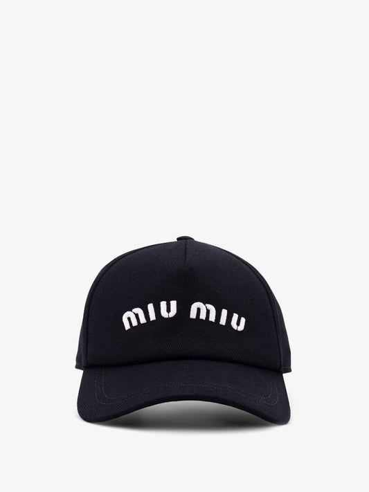 Miu Miu Cotton baseball hat with logo
