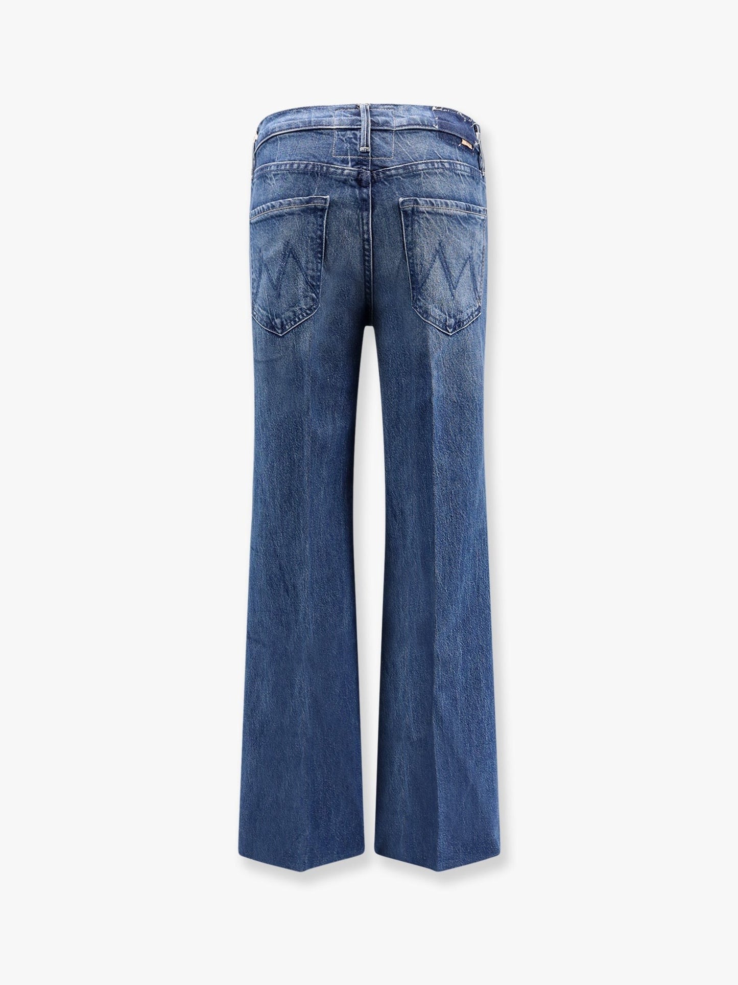 MOTHER Cotton blend jeans with embroidered monogram