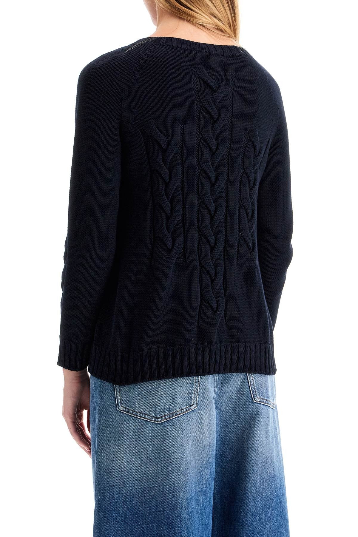 'S MAX MARA cotton cable knit sweater in 10 words