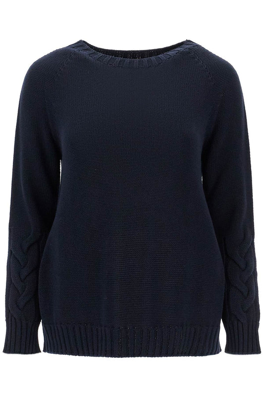 'S MAX MARA cotton cable knit sweater in 10 words