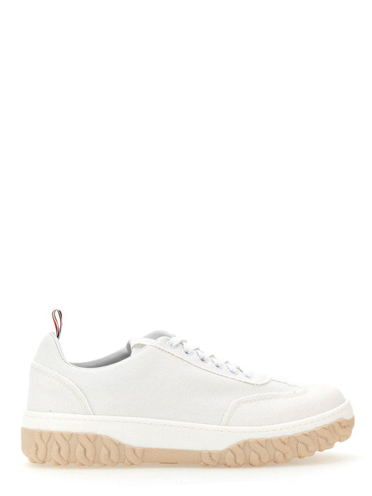 THOM BROWNE COTTON CANVAS SNEAKER