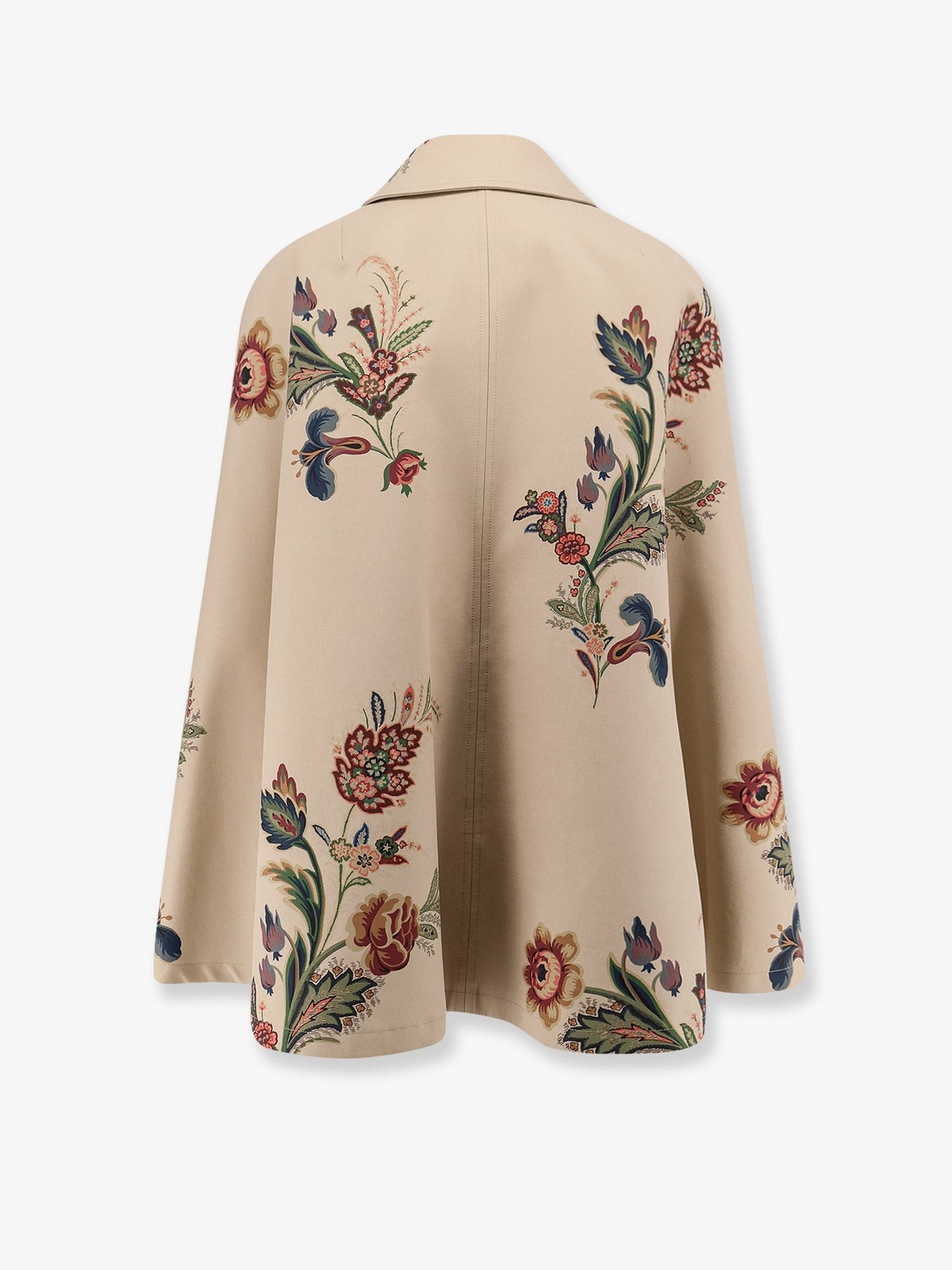 Etro Cotton cape with floral print