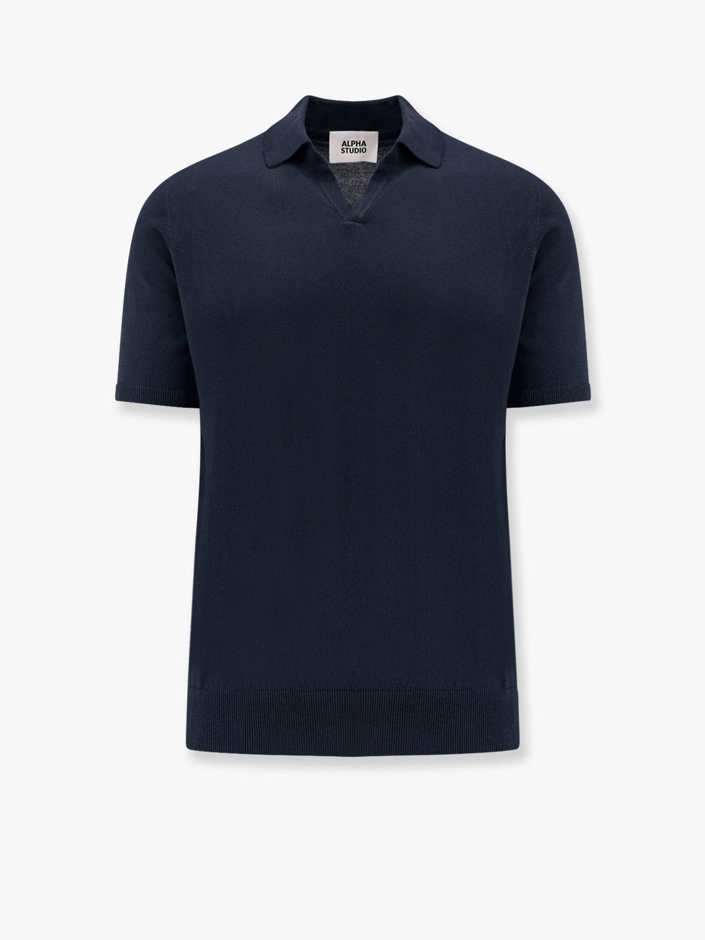 ALPHA-STUDIO Cotton crepe polo shirt