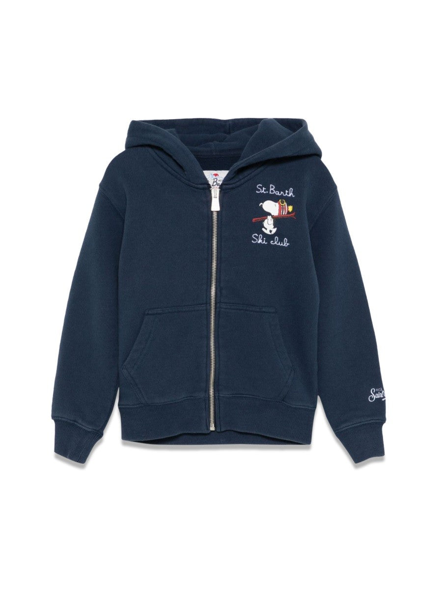 MC2 SAINT BARTH cotton fleece hoody with zipper