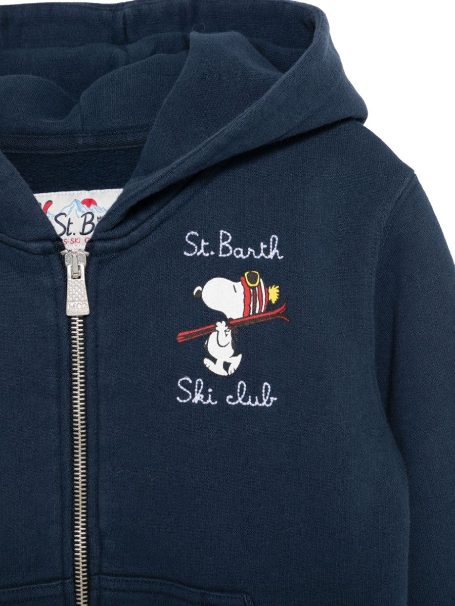 MC2 SAINT BARTH cotton fleece hoody with zipper