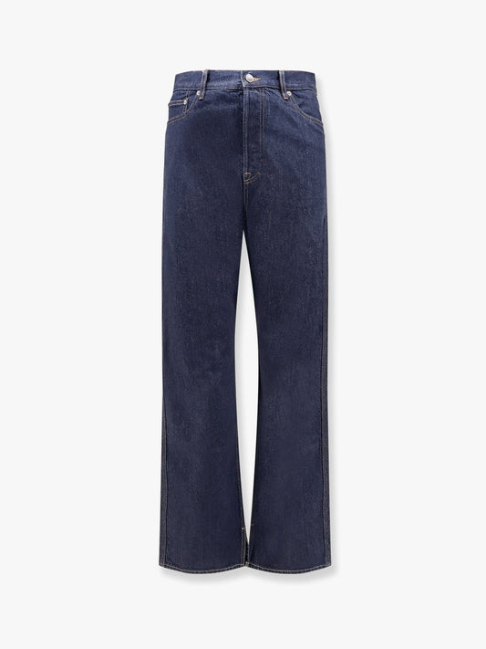 Gucci Cotton jeans with back floral print