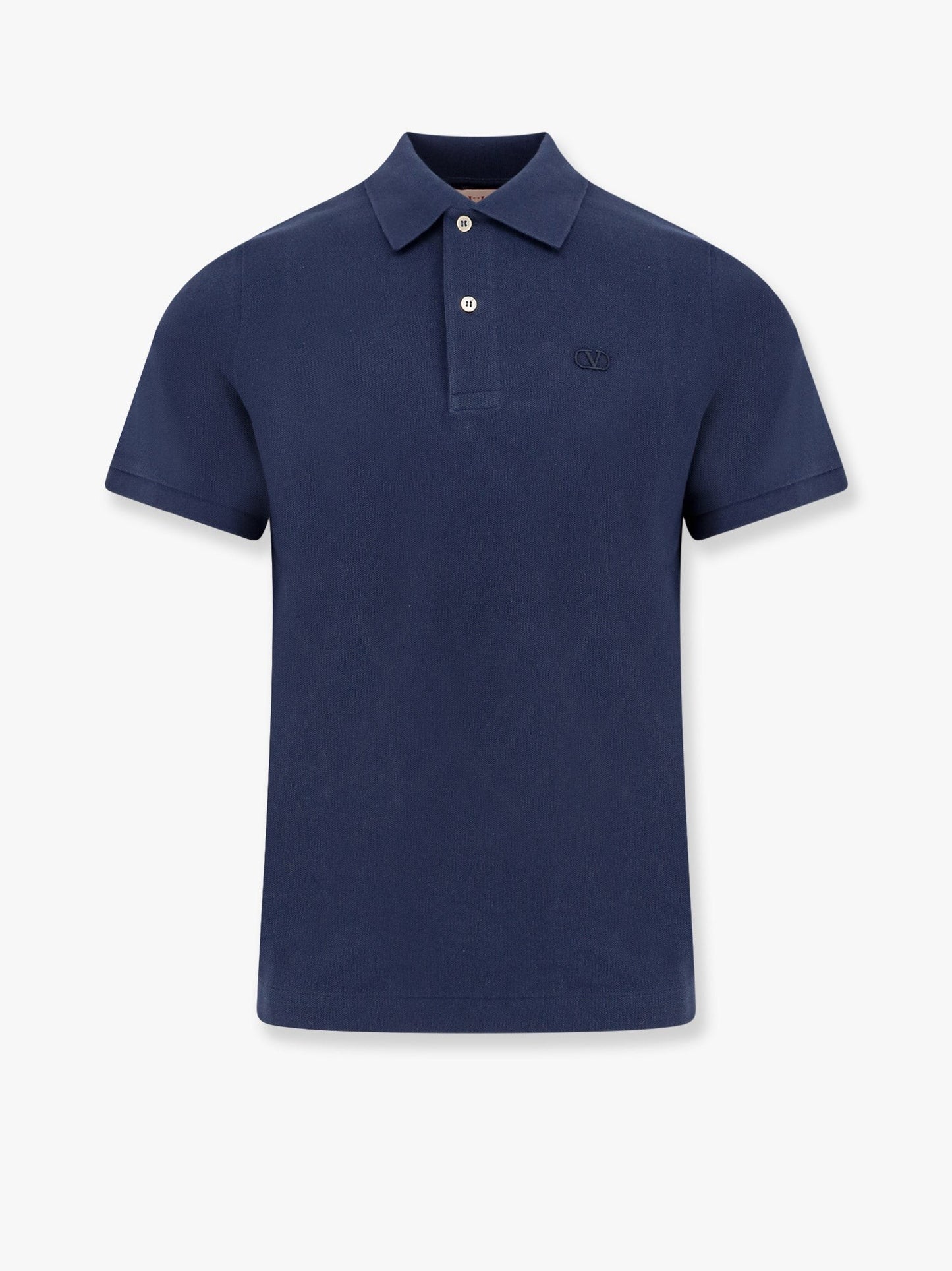 Valentino Cotton piquet polo shirt with vlogo embroidery