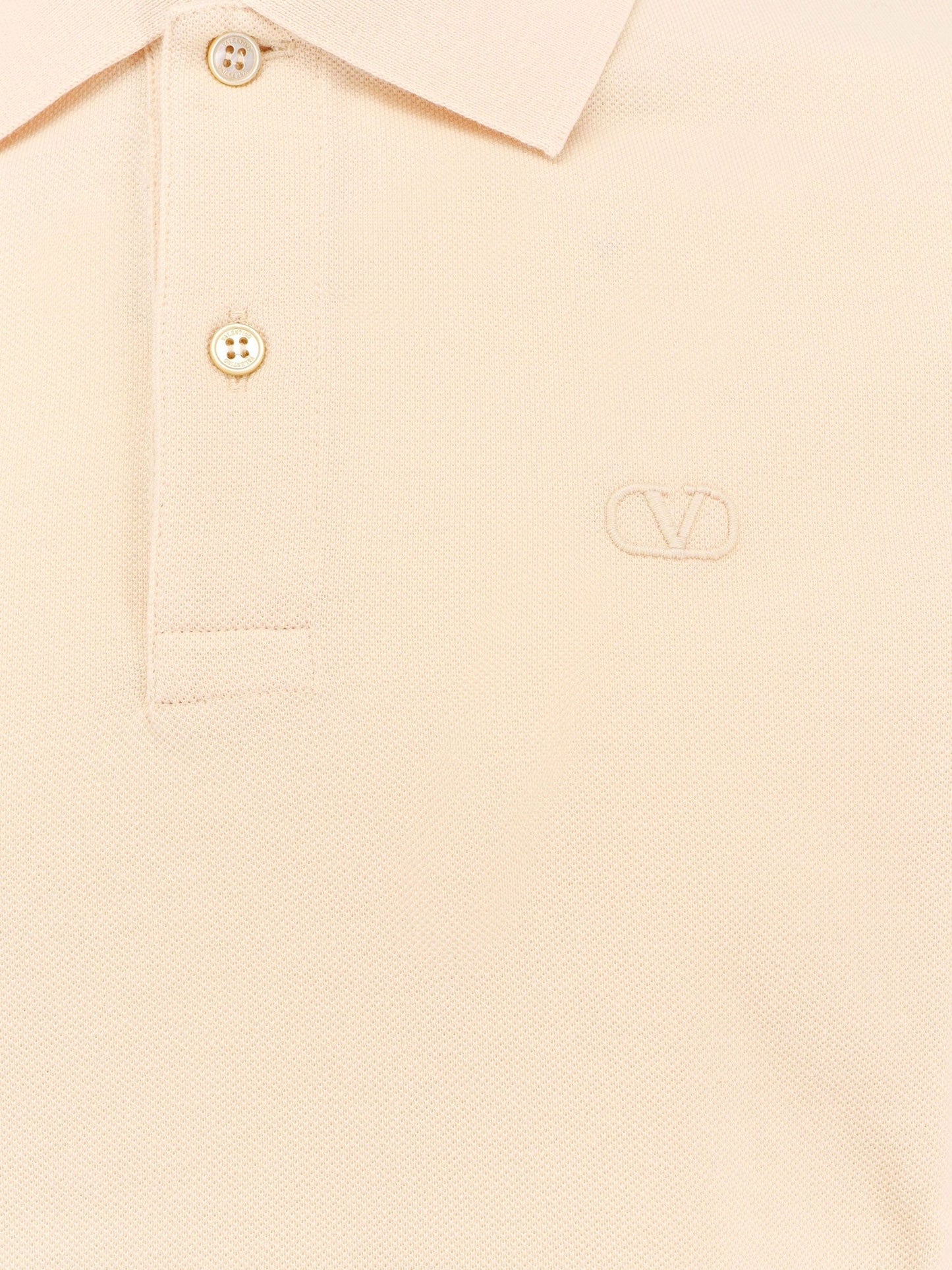 Valentino Cotton piquet polo shirt with vlogo embroidery