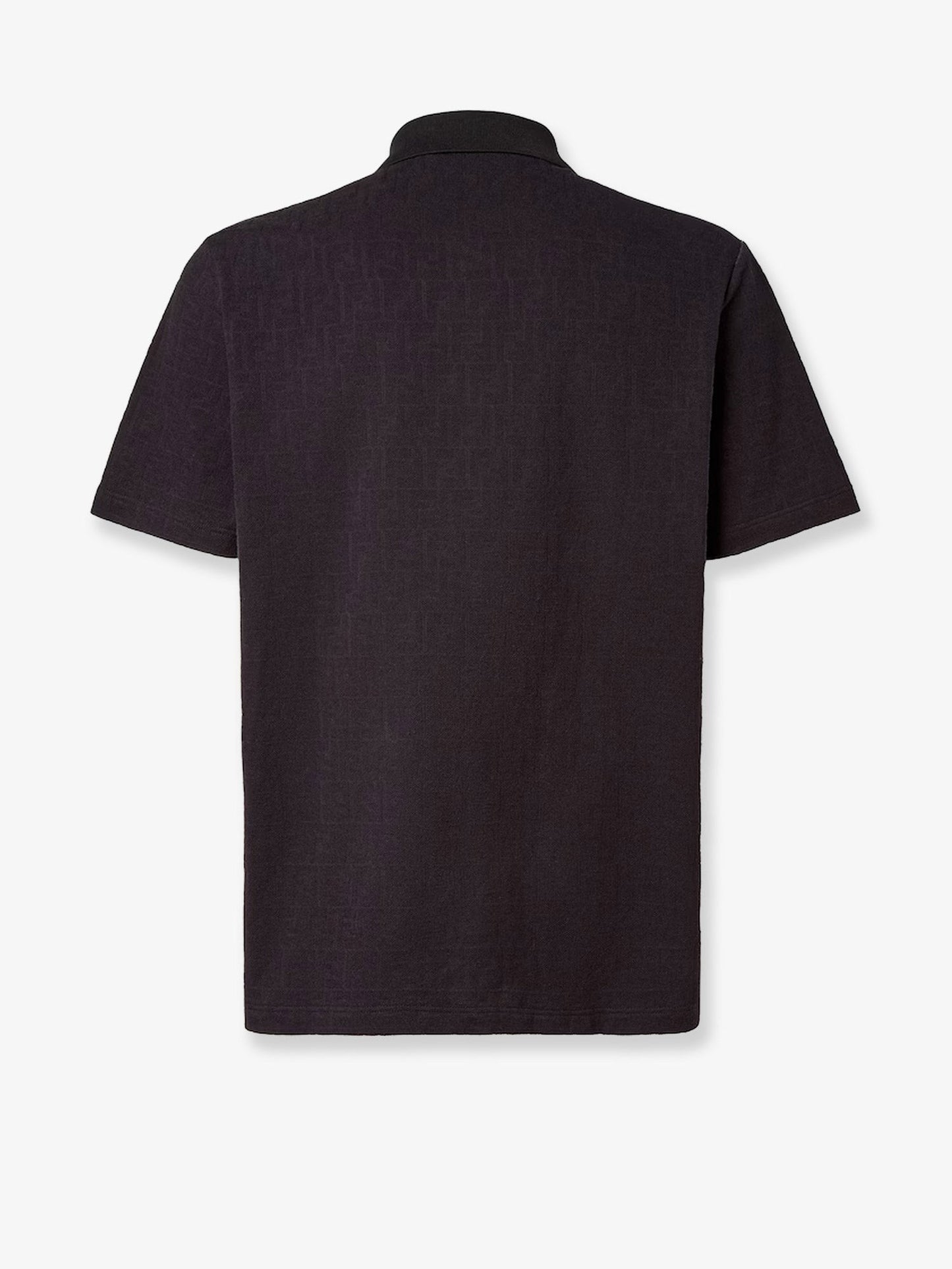 Fendi Cotton polo shirt with FF motif