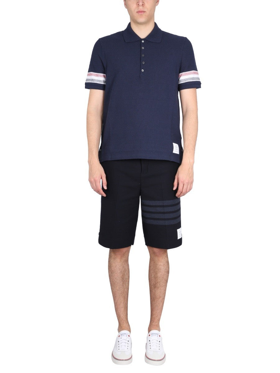 THOM BROWNE COTTON POLO