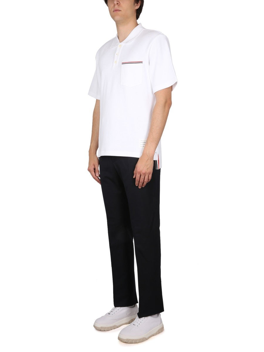 THOM BROWNE COTTON POLO