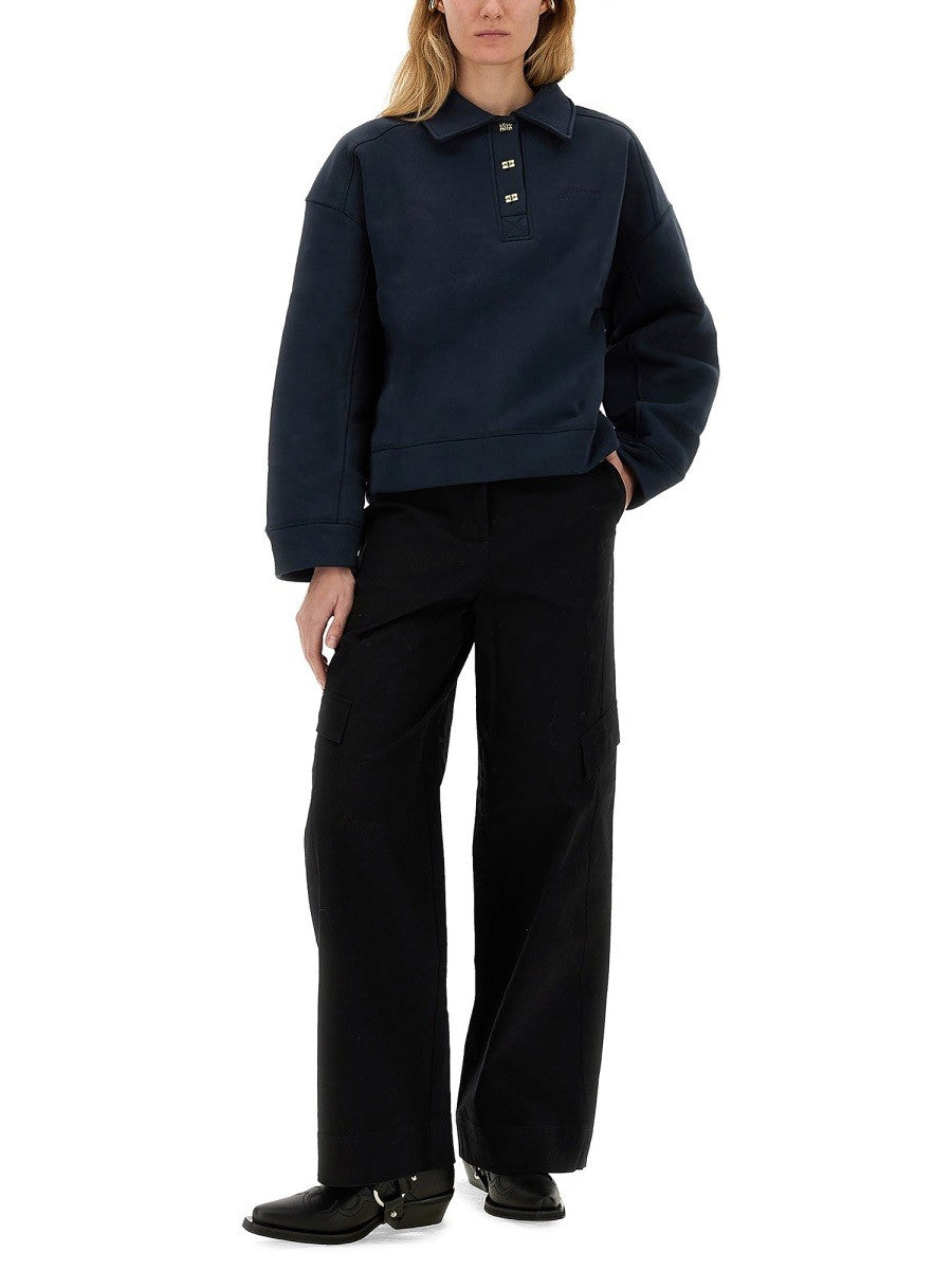GANNI COTTON POLO
