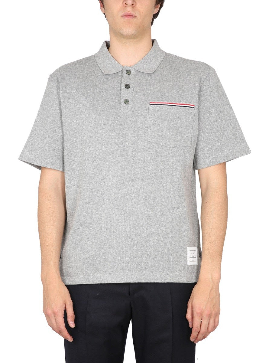 THOM BROWNE COTTON POLO