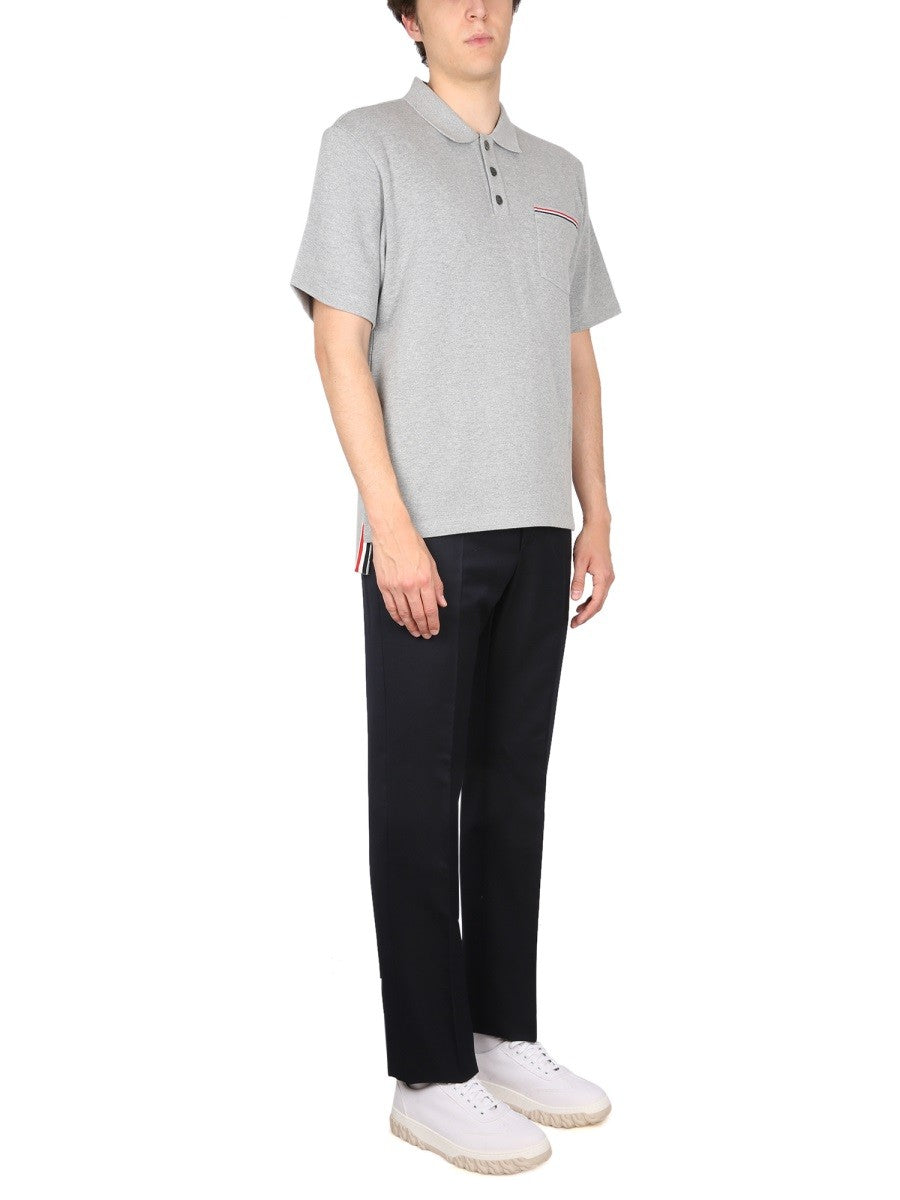 THOM BROWNE COTTON POLO