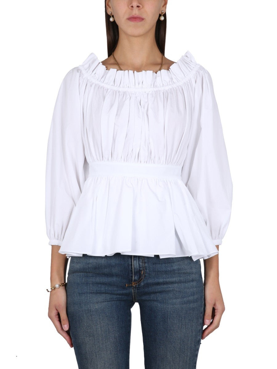 Alexander Mcqueen COTTON POPLIN TOP