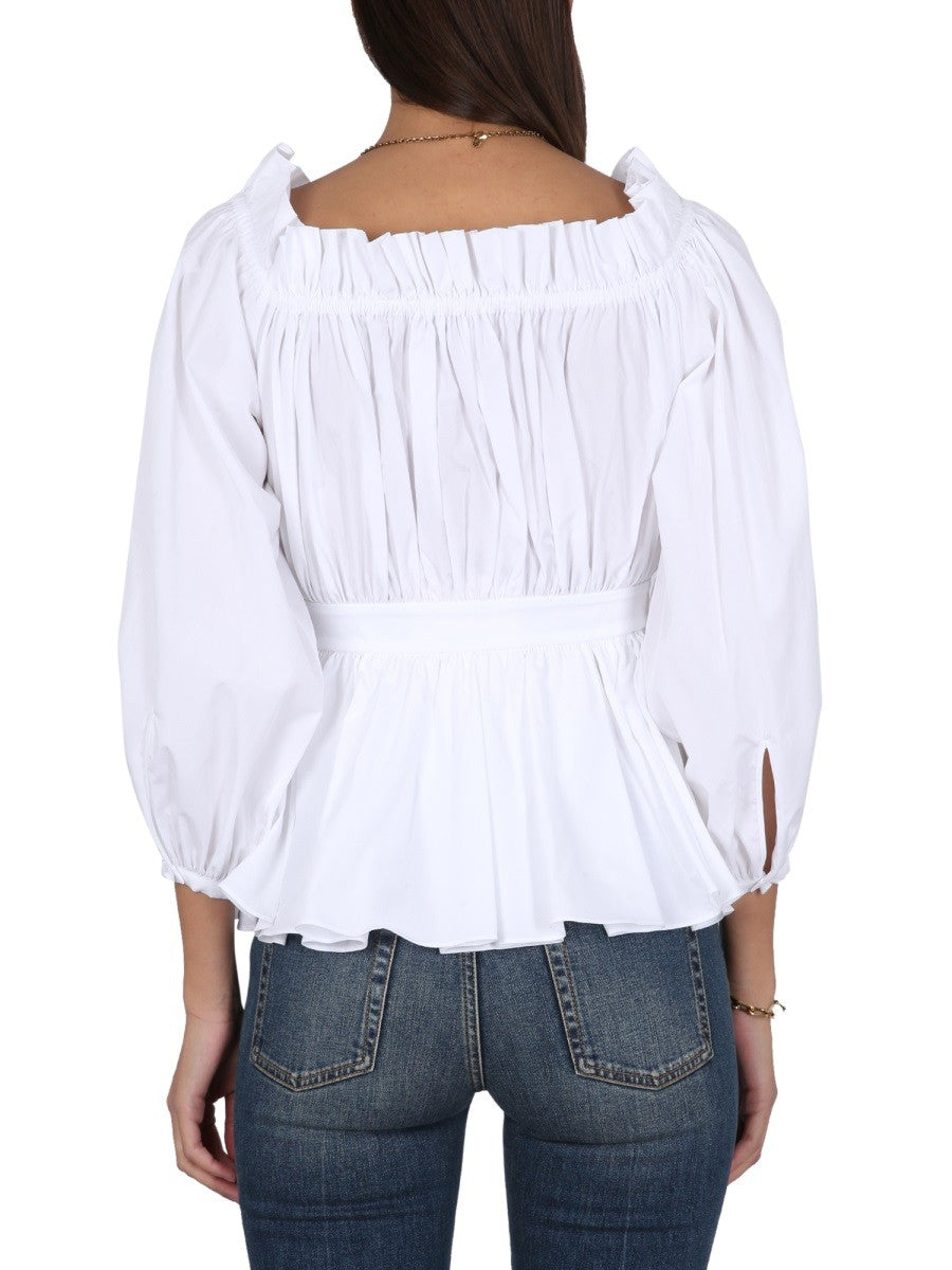 Alexander Mcqueen COTTON POPLIN TOP