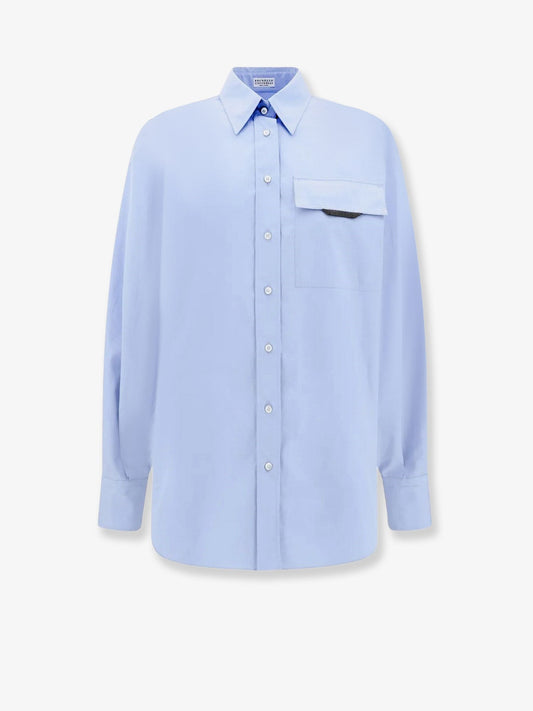 Brunello Cucinelli Cotton shirt with bow