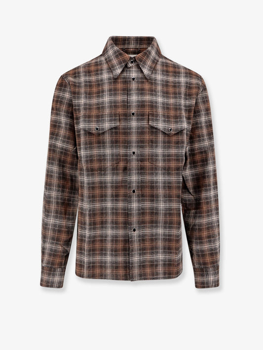 TONYWACK Cotton shirt with madras motif