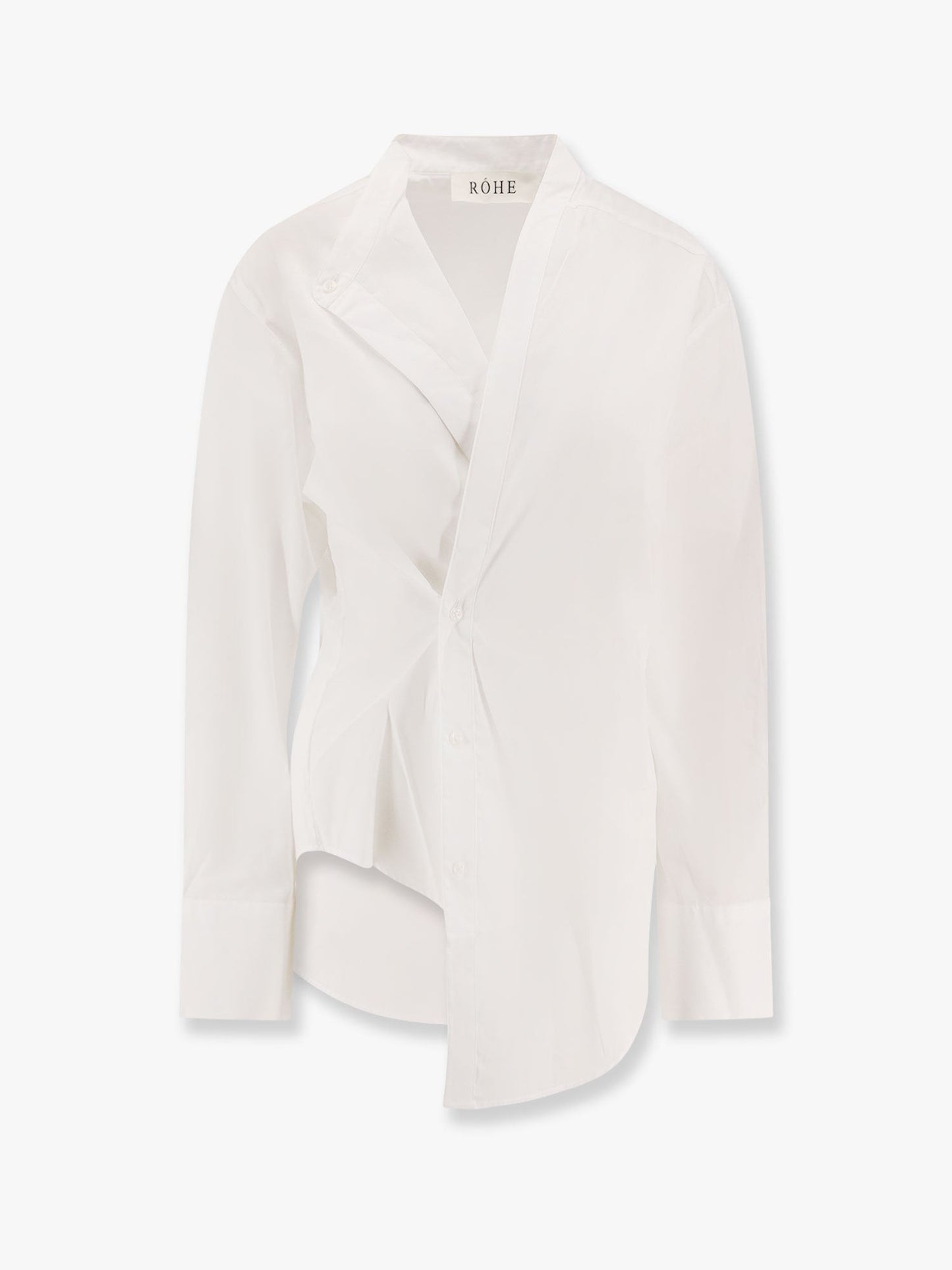 ROHE Cotton shirt with overlapping collar