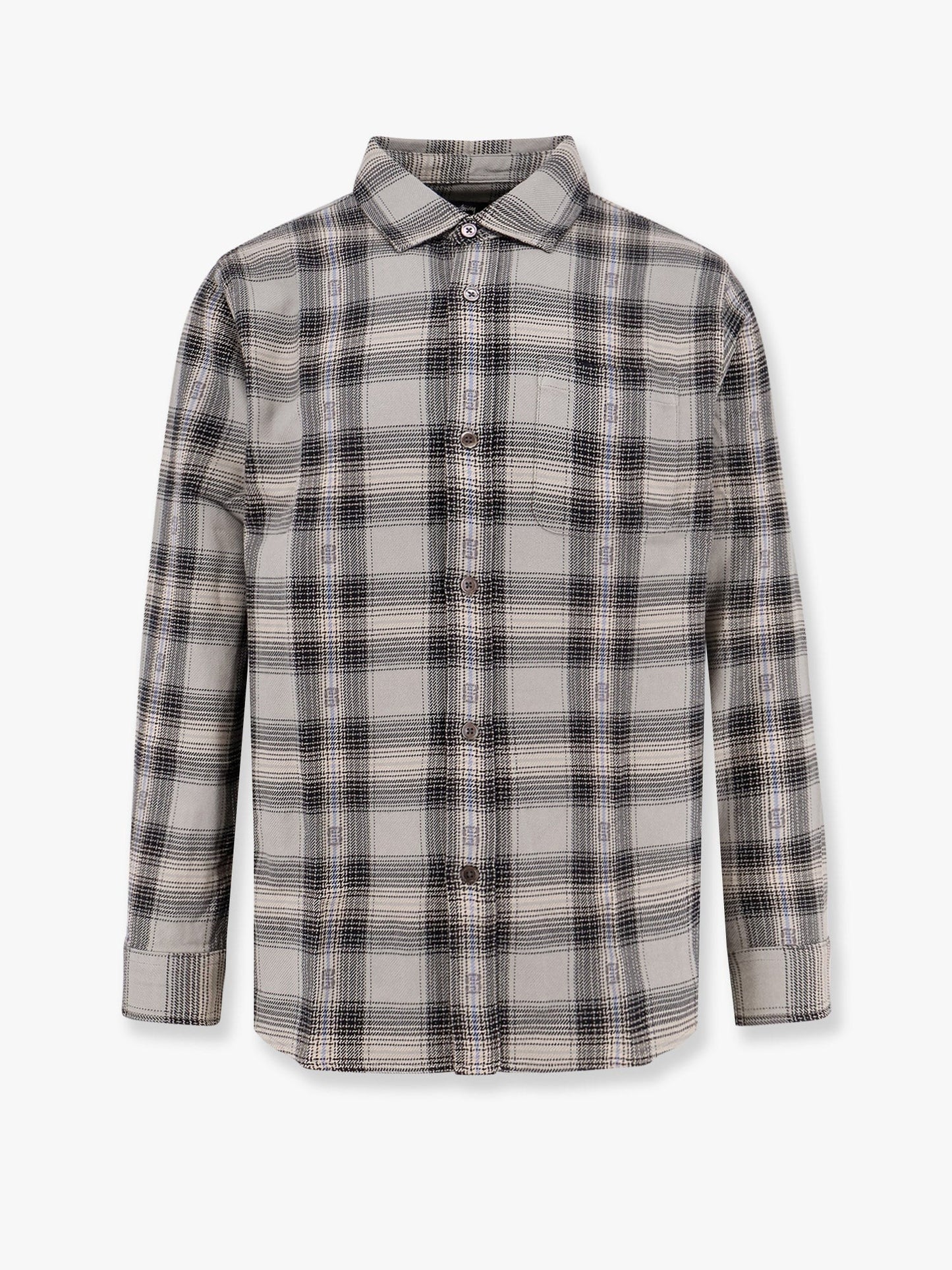 STUSSY Cotton shirt with plaid motif