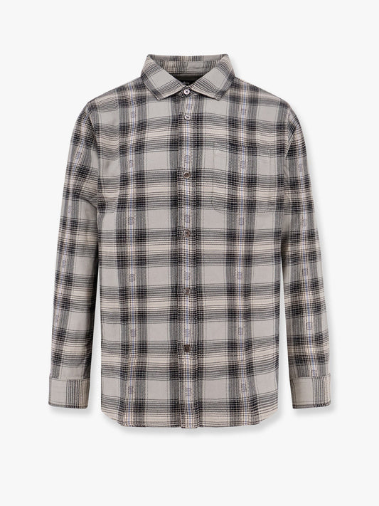 STUSSY Cotton shirt with plaid motif