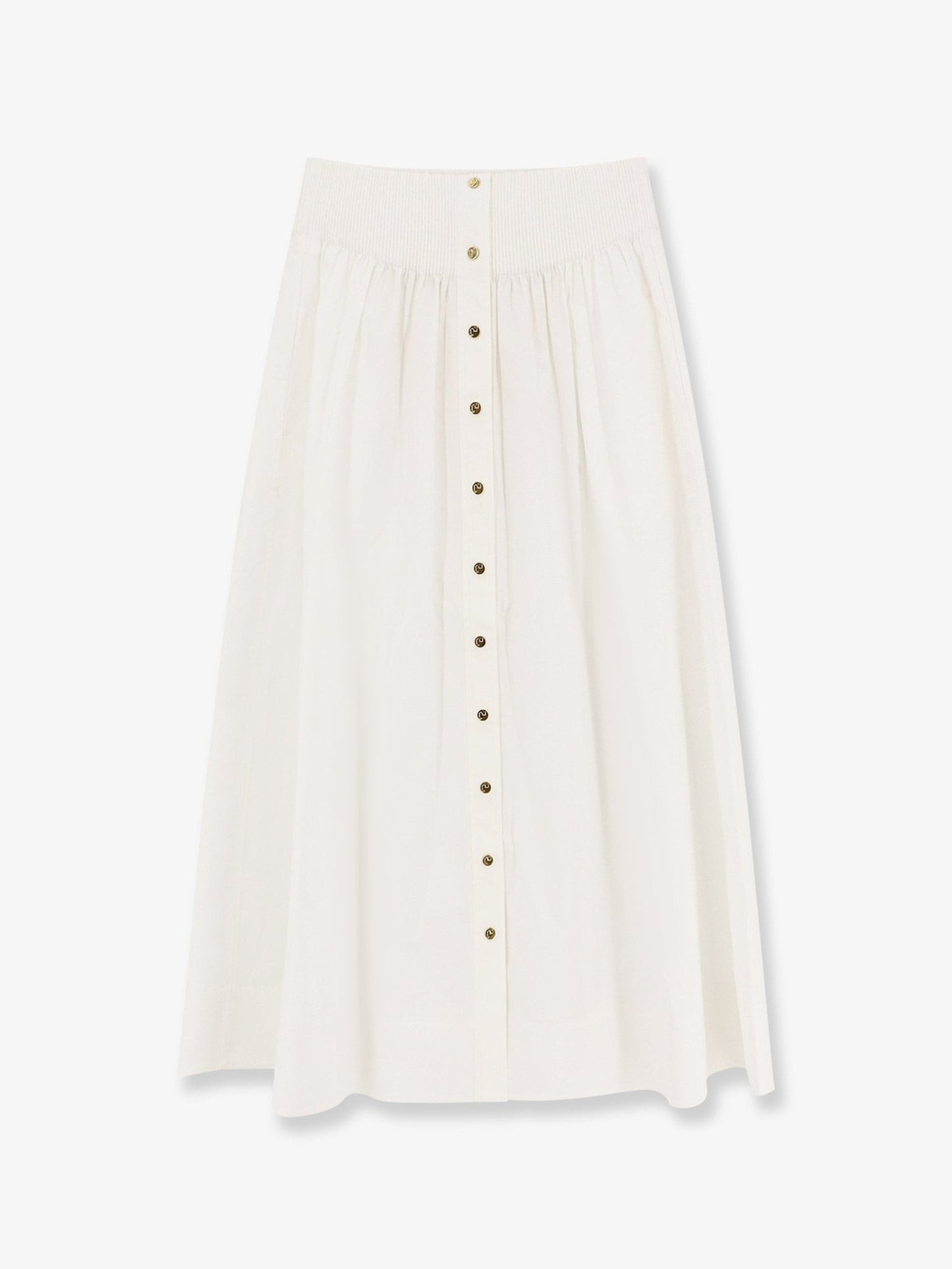 Tory Burch Cotton skirt with logoed buttons