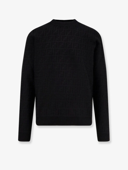 Fendi Cotton sweater with FF jacquard effect