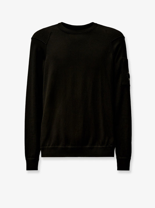C.P.COMPANY Cotton sweater with iconic detail