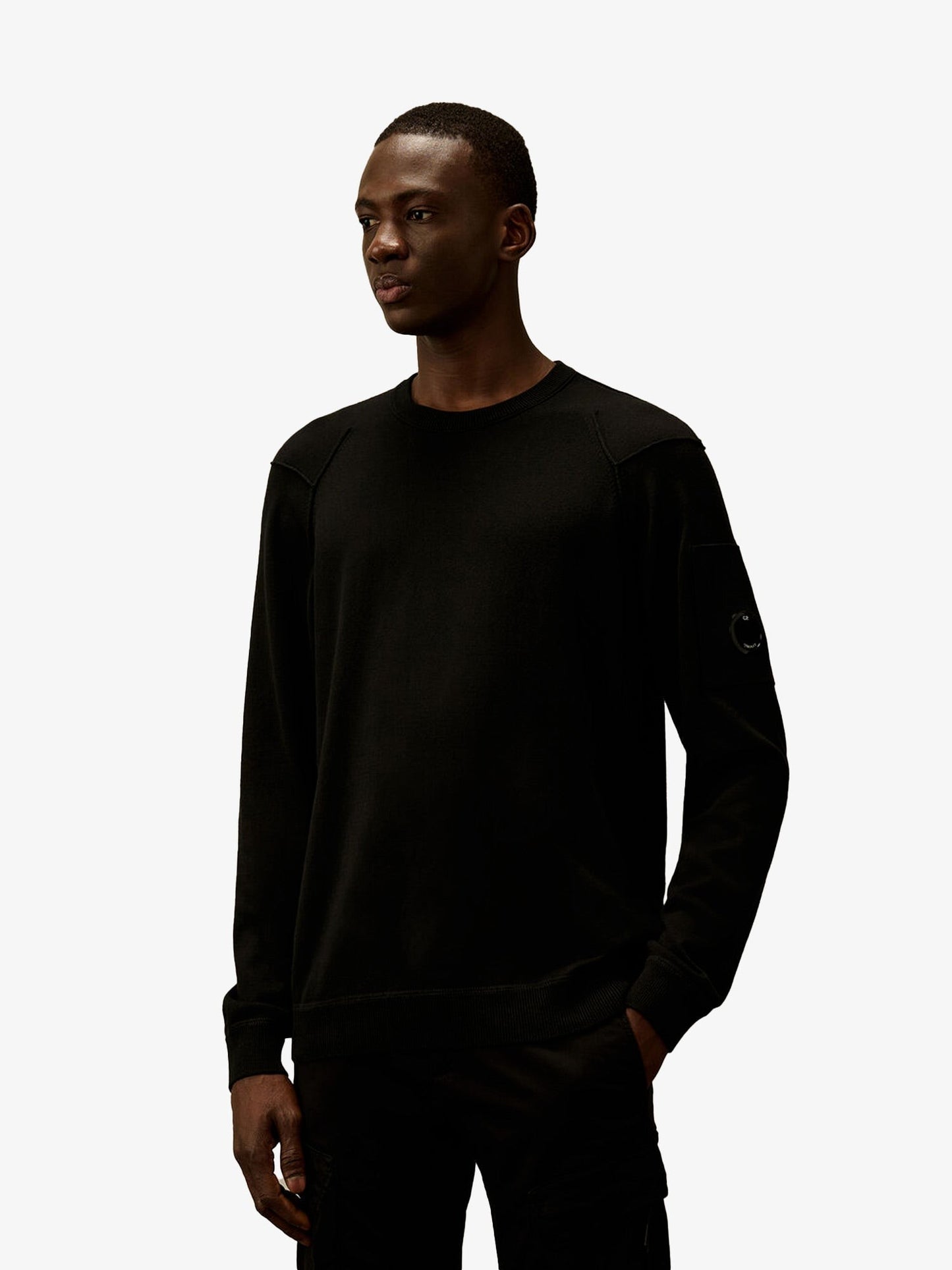 C.P.COMPANY Cotton sweater with iconic detail