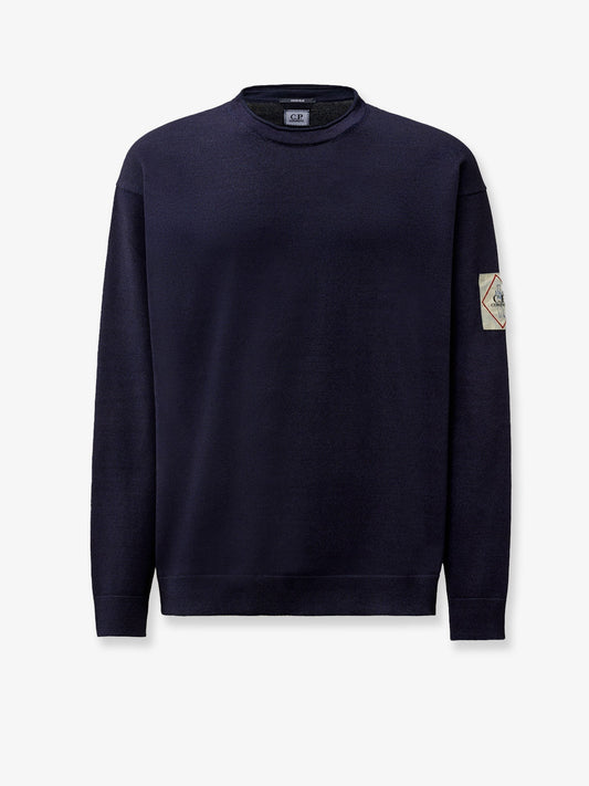 C.P.COMPANY Cotton sweater with Logo patch