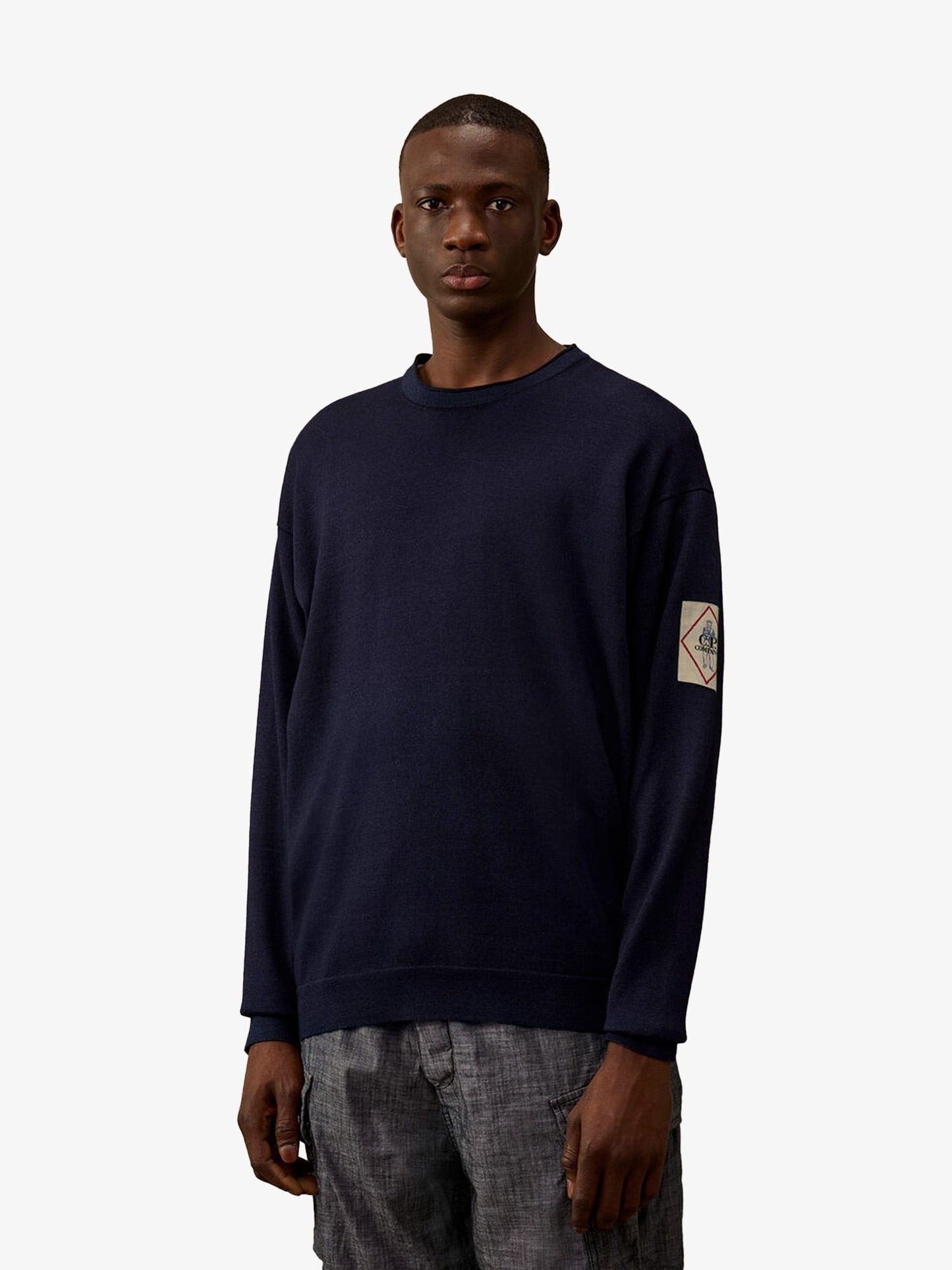 C.P.COMPANY Cotton sweater with Logo patch