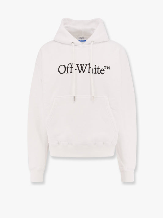 Off White Cotton sweatshirt whit frontal logo print