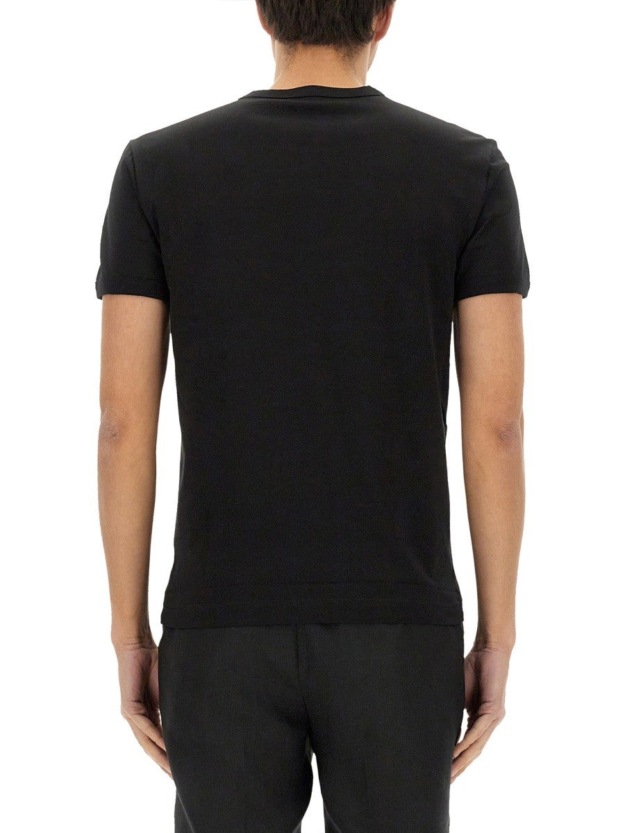 Dolce & Gabbana COTTON T-SHIRT WITH HERALDIC PATCH